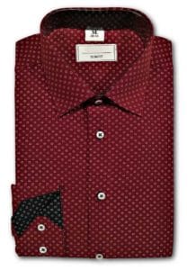 koszula bordo, koszula we wzory kwiatki,