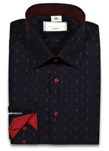 koszula czarna we wzory, koszule z długim rękawem, koszule do marynarek