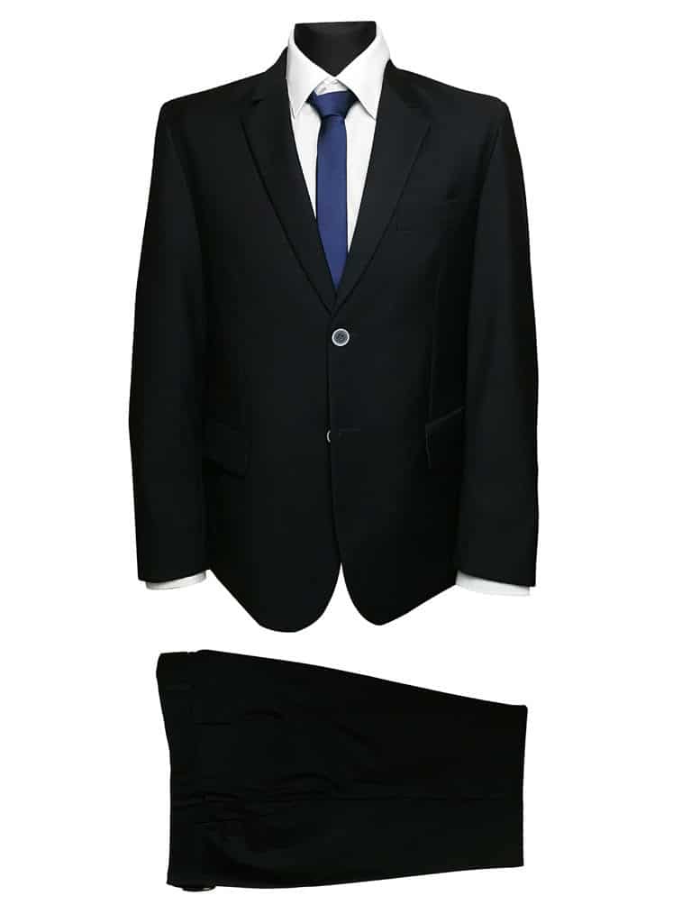 garnitur czarny, gładki, na pogrzeb