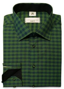 Koszula męska w kratę odcienie zieleni